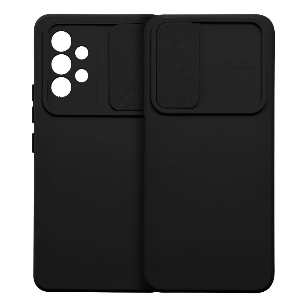 Husa PremiumCell Slide Case pentru Samsung Galaxy A33 5G, Protectie camera, Slider Camera, Silcon lichid, Interior de microfibra, Negru