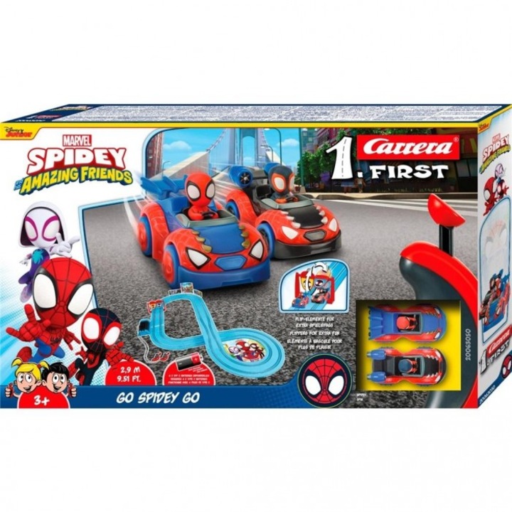 Set masinute Carrera 1. First - Spidey Go Spidey Go!, 114x87cm, 3 ani+