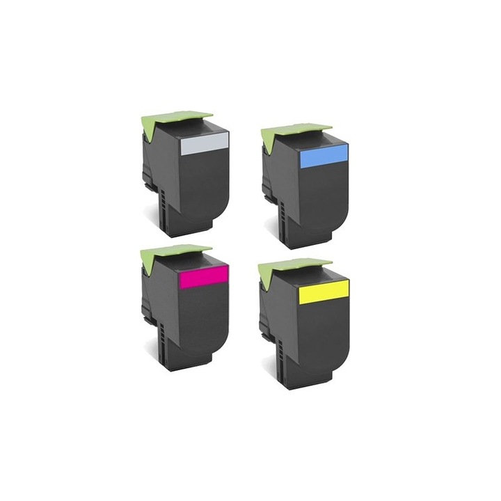 4 db tintapatron készlet LEX78C2X, fekete, 8500 oldal, kék, piros, sárga, 5000 oldal kompatibilis Lexmark CS 420, CS 421 dn Lexmark CS 521 dn Lexmark CS 622 de, CX421, 622Xmark