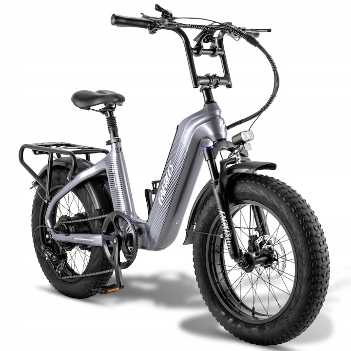 Elektromos kerékpár, FAFREES F20 Master, Kerekek 20", Motor 250W, Akkumulátor kapacitása 48V 22,5AH, Maximális sebesség 25KM/H, Maximális hatótáv 160 km, Szürke