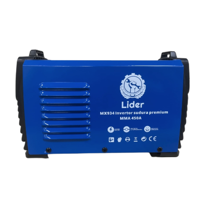 MX934 LIDER PREMIUM MMA hegesztőgép, maximális áramerősség 450 A, elektróda átmérője 1,6 - 5 mm, kék