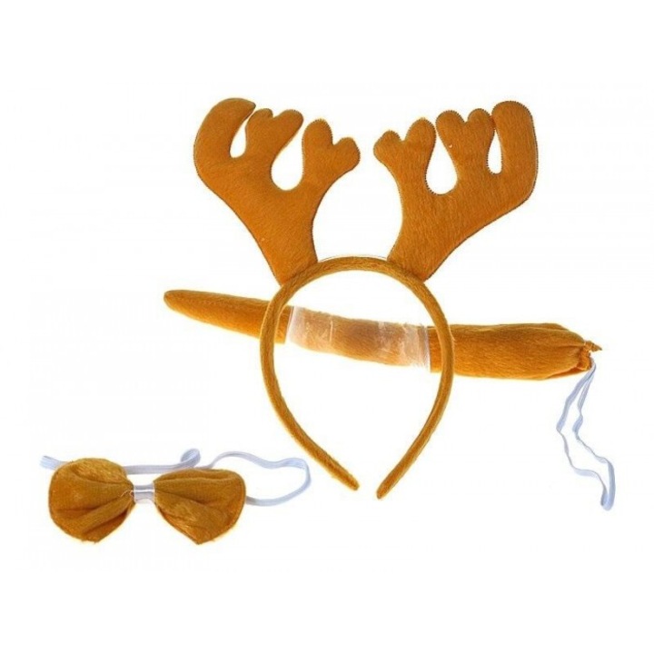 ADAR комплект лента за глава и опашка на елени, плюш, 190x267 мм, за деца 3+