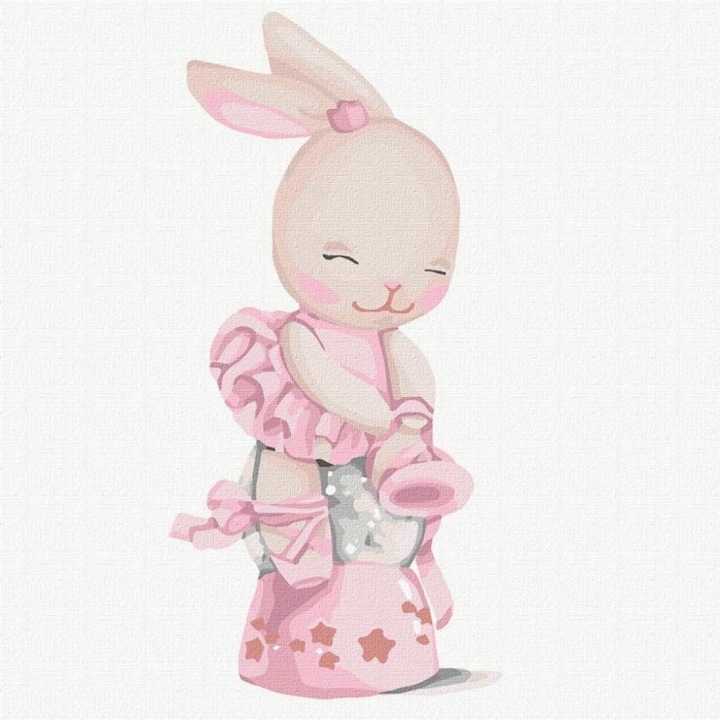 Set pictura pe numere, Steaua mica, 30x30cm, 2 pensule, culori acrilice