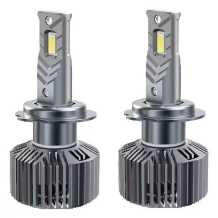 Set de 2 becuri led auto V68 H7, pentru Camioane, 24 v, 120w, canbus, 12000 lm, 6000k, Inalta performanta