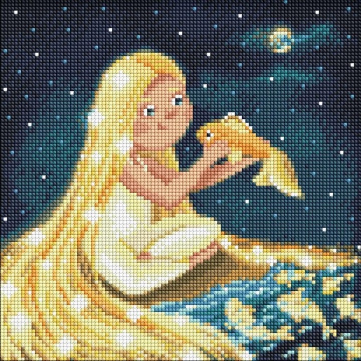 Set mozaica diamante, Ideyka, Secretul raului, 30x30cm, fara rama