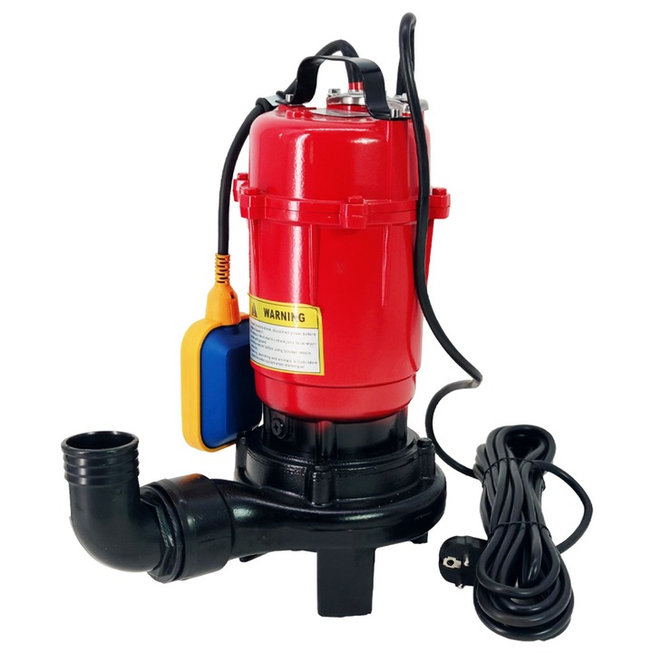 Pompa apa murdara submersibila cu cutit tocator si plutitor, DDT PROFESSIONAL, WQCD, 3000 W, max 18 m³/h