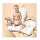 Cadita Bebe Little Bird ®, cu suport si termometru, pliabila, include o perna de siguranta detasabila, protectie anti-alunecare, sarcina maxima 46 kg, gri