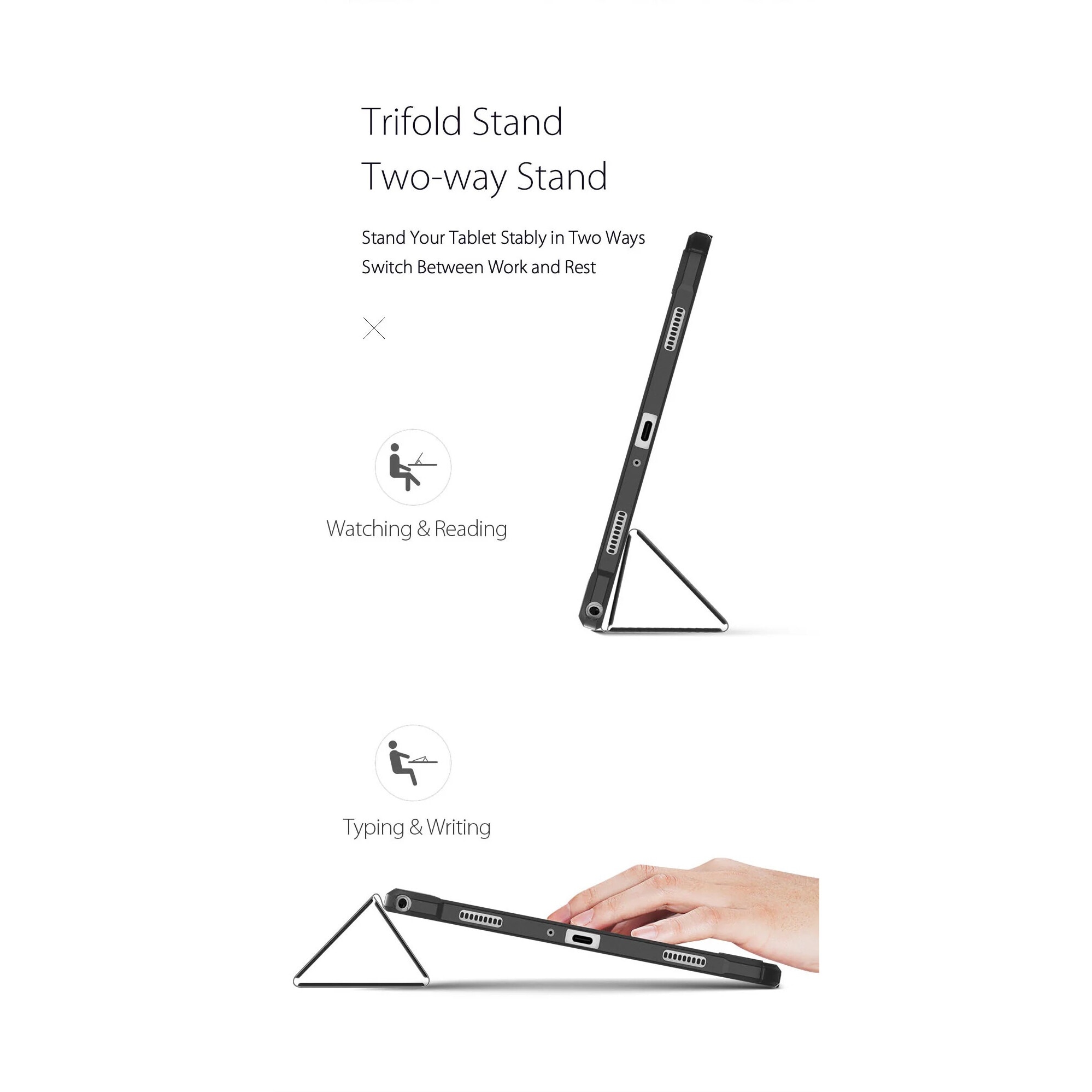 Husa premium pentru tableta Samsung Galaxy Tab A9, 8.7", Sigloo, interior piele sintetica, spatele din PC transparent, rezistent la socuri, Blue