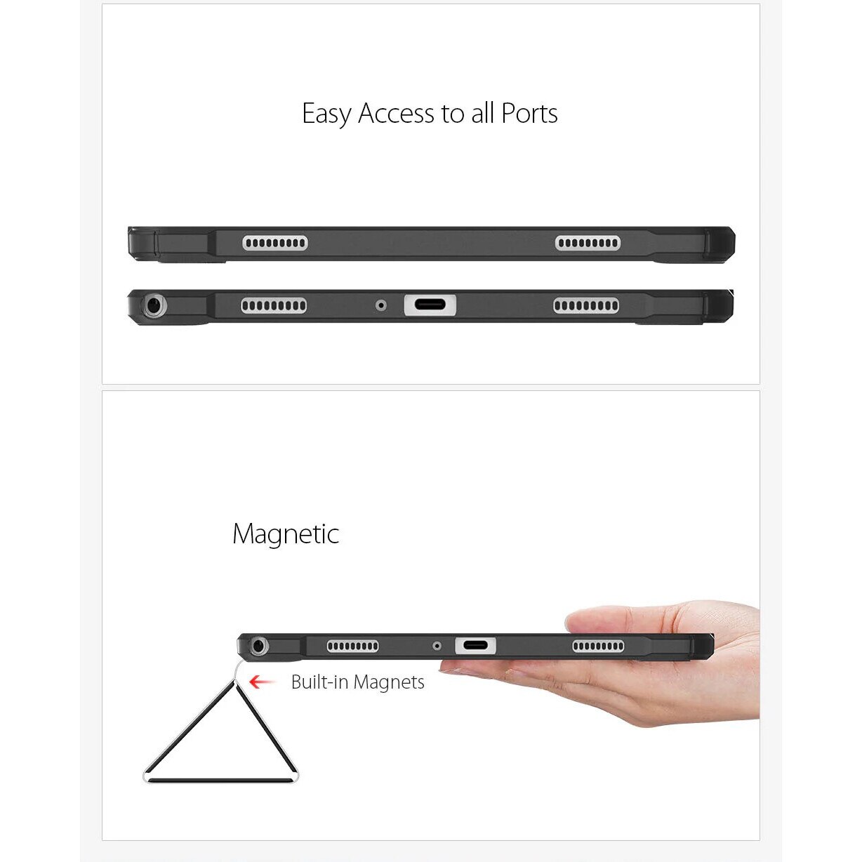 Husa premium pentru tableta Samsung Galaxy Tab A9, 8.7", Sigloo, interior piele sintetica, spatele din PC transparent, rezistent la socuri, Blue