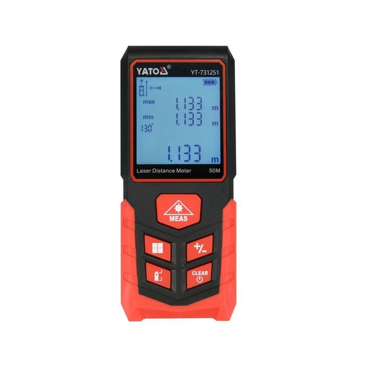 Цифров лазерен далекомер за измерване на разстояния, 50м