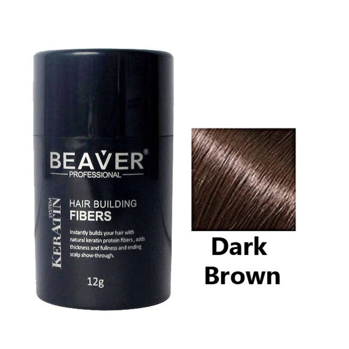 Beaver Hair Fibers, Sötét Szatén, 12g, Vékony hajra, Unisex