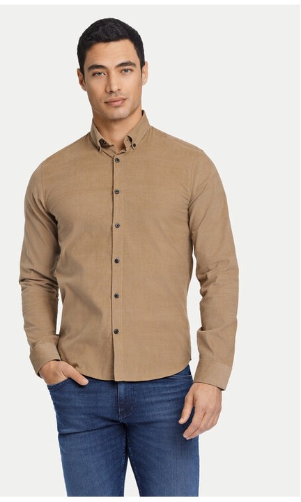 Férfi ing, LINDBERGH, 30-203248A, bézs, pamut