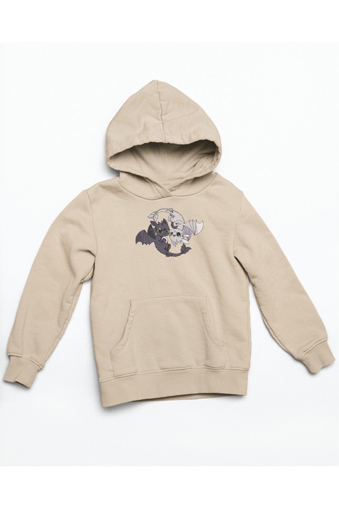 Беззъб Ин Ян бродиран аниме качулка, Крем