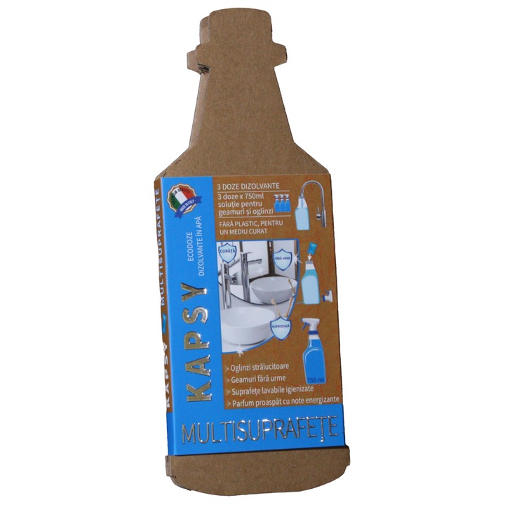 Capsule Detergent Multisuprafete concentrat parfum proaspat cu note energizante Kapsy