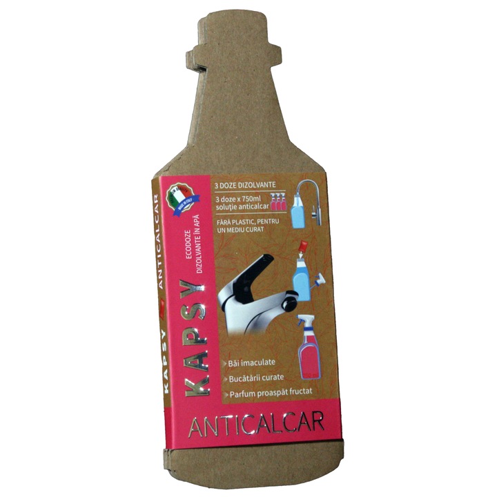 Capsule Solutie Anticalcar concentrat parfum proaspat fructat Kapsy