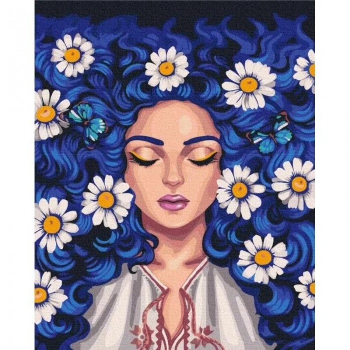 Set pictura dupa numere, Twoje Hobby, Margarete in par, 25 culori, 500x400mm