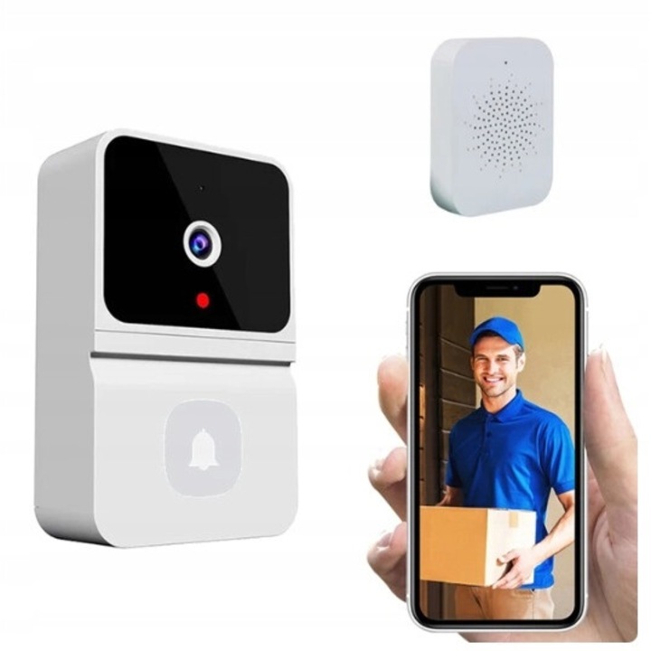 Ajtónyitó kamerával ajtótelefon wifi alkalmazás ios android EL123-WH