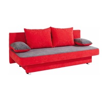 Canapea extensibila Evelyn, microfibra rosie, 187 x 87 cm