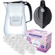 Cana filtranta Aquaphor cu filtru 10x Maxfor Mg+, model Onyx 4,2L, negru/transparent