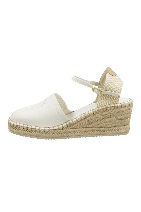Gant, Скосени еспадрили Luliza с бродирано лого, Бял, 39