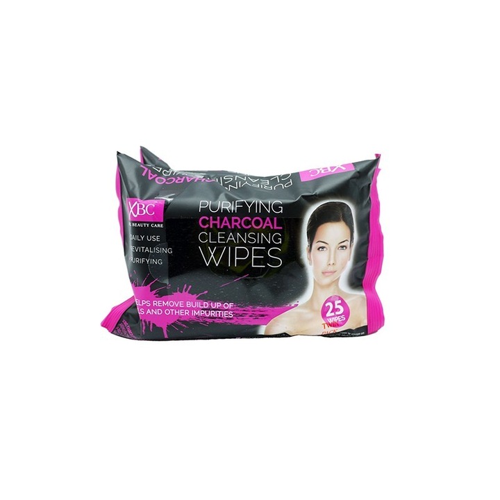 Nedves törlőkendő, Xpel, Charchoal, Tisztító és tisztító, 25 db