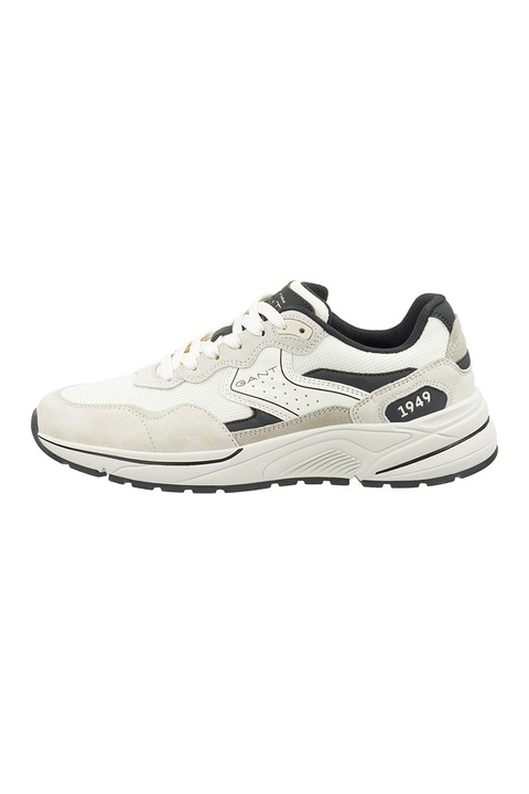 Gant, Jaybro nyersbőr sneaker hálós anyagbetétekkel, Fekete/Világosbézs