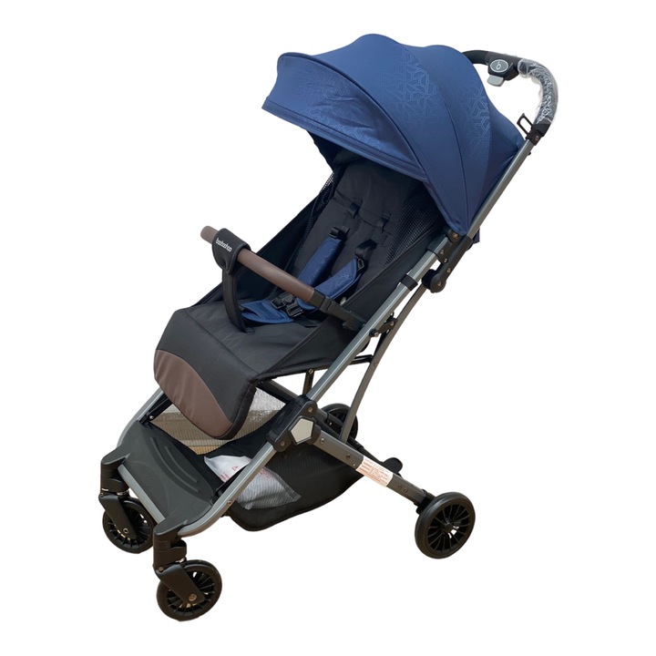 Carucior sport copii, pliere compacta pentru avion, cu sistem troller, albastru