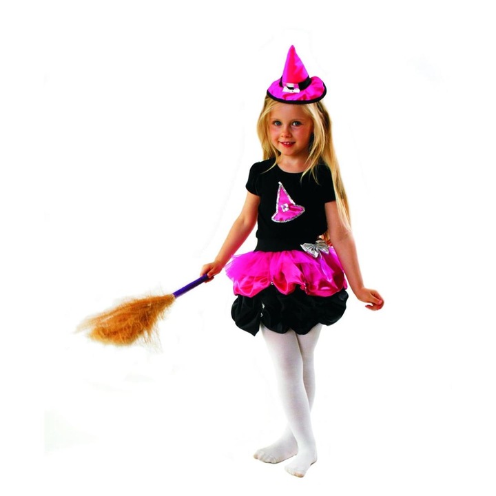 Costum de Capcaun pentru copii, Luka, 3 piese, fusta moale, bluza decorata, multicolor, 110/116 cm