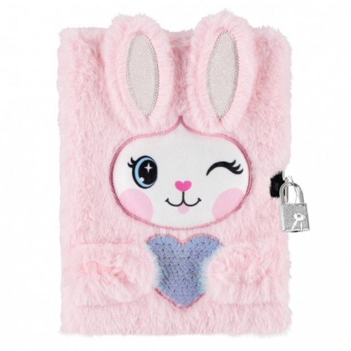 Дневник А5 с ключалка, розов, 260х200мм