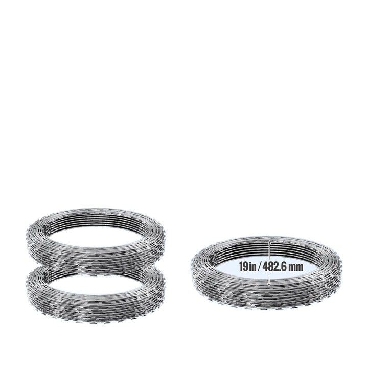 Építőhuzal, 147 láb, dupla spirális kivitel, 3 tekercs, 5 kg