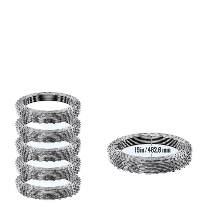 Строителна тел, 147 фута, дизайн с двойна спирала, 3 ролки, 5 кг