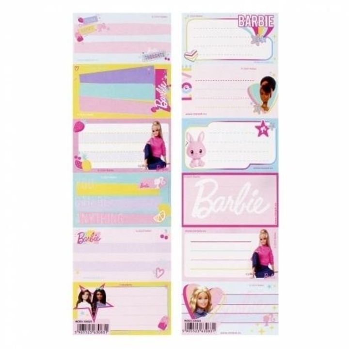 25 darabos Barbie füzet matrica szett, STARPAK, 7x23cm, többszínű