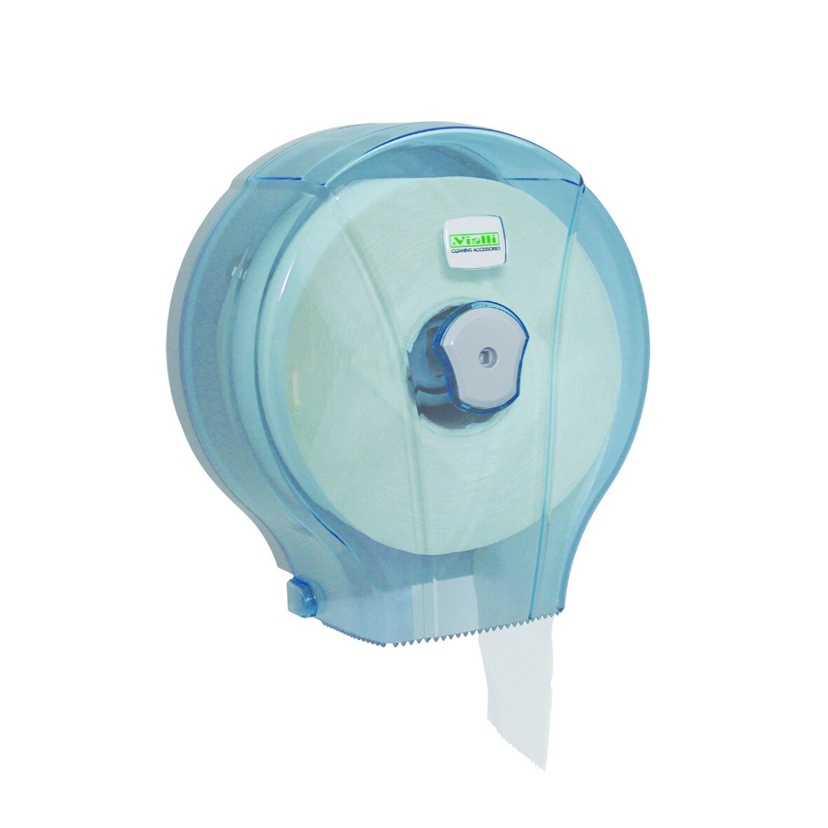 Dispenser hartie igienica jumbo, blue transparent Vialli