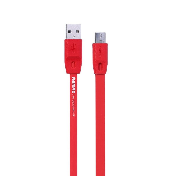 Micro USB кабел за данни, Remax, Full Speed, Червен