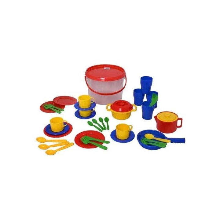 Set bucatarie copii 39 piese, Plasto, multicolor