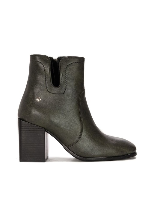 Botine dama Maciejka, piele naturala, Verde