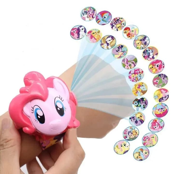 Ceas de mana digital 3D surpriza Unicorn pentru copii, ERAKIDS, cu proiectie, 24 imagini diferite proiectate, 3 ani+, 3x23cm, Multicolor