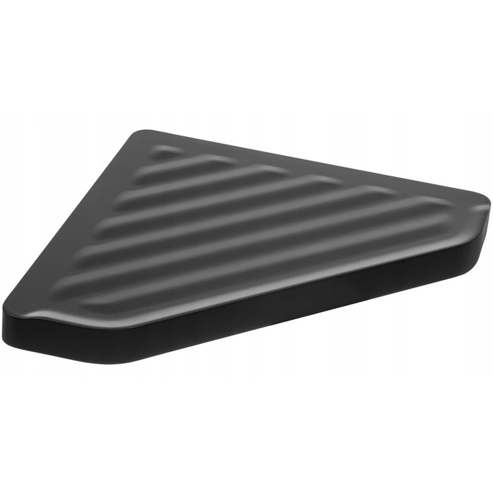 Suport de baie coltar, Kuchinox, ABS, Model APO, 39 x 20.1 x 20.1 cm, Montare prin insurubare, Negru Mat