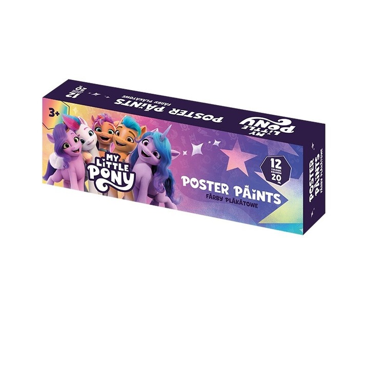 Set acuarele My Little Pony, 12 culori, 20 ml, ASTRA art-pap