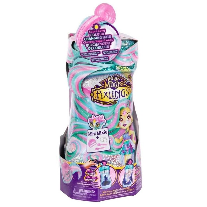 Papusa Pixlings Galaxy Hair Deerlee, 30% mai mult par, set deluxe, 283x119mm