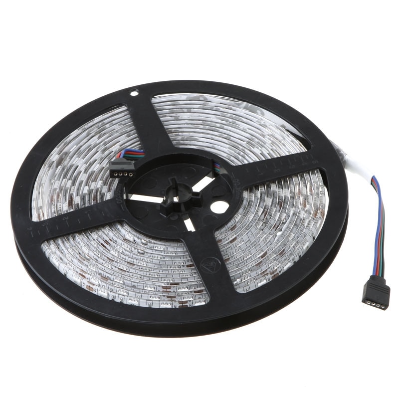 Kit banda led rgb 5050 cu silicon lungime 5m cu alimentator si telecomanda