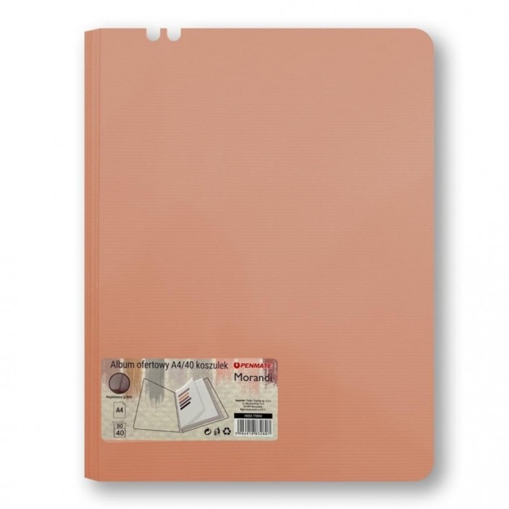 Album de oferte A4 cu 40 de file, Polipropilena, Roz