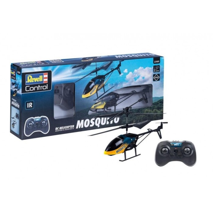 Elicopter RC Revell Control Mosquito, 2 canale, 210x110x45 mm, cu LED, pentru copii 8+