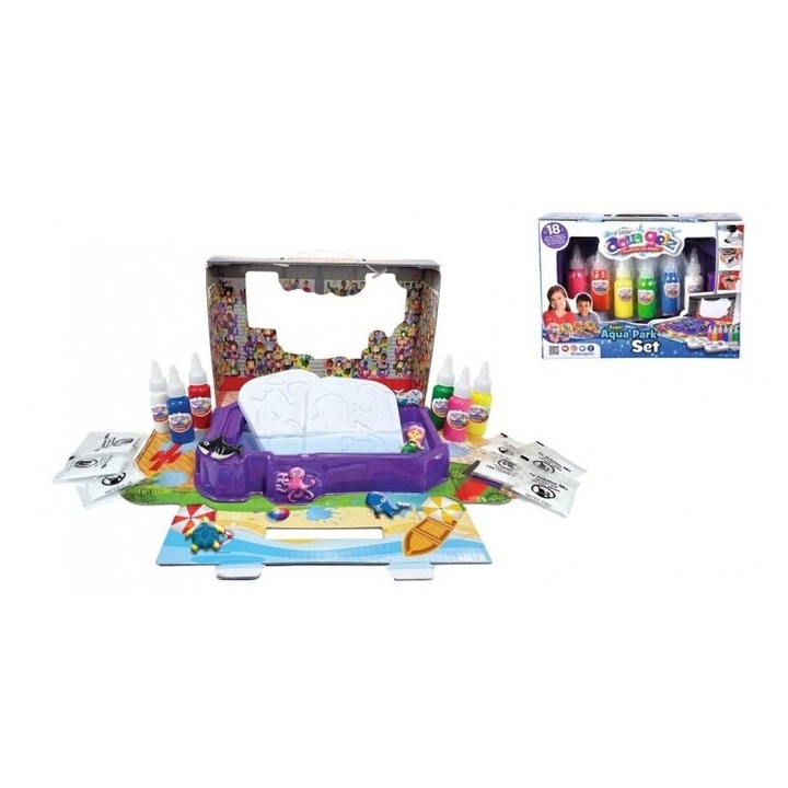Szett Aqua Gelz Aqua Park, Simba, 6 üveg színes zselé, 2 forma, 300x220mm, 8+ év