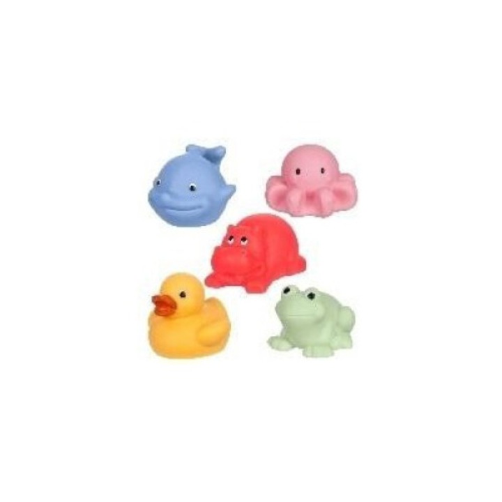 Pasztellszínű fürdőjáték szett 5 darabos, TULLO, 5 cm, 7 cm