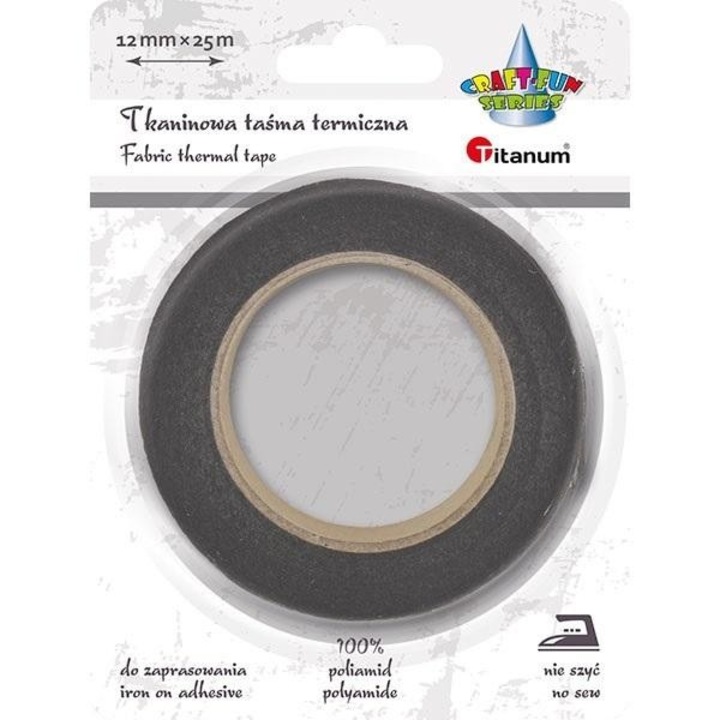 Banda termica textila 12mm 25m neagra Titanum