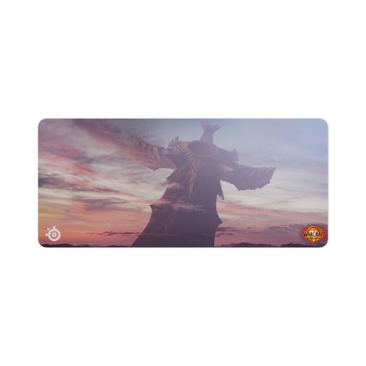 Gaming egérpad, Qck XXL WOW Edition, SteelSeries, 900 x 400 x 2 mm, többszínű