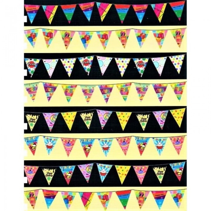 Születésnapi banner Boldog Születésnapot zászlók GoParty, 4x0,25m, bliszter