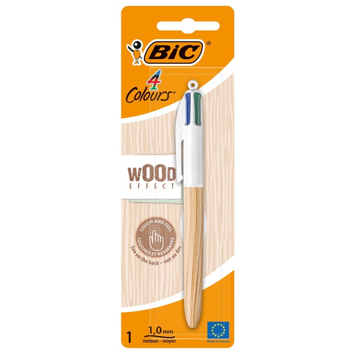 Химикал BIC 4 Colours Wood Style, 4 цвята, смесени модели