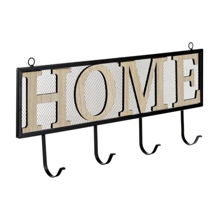 Закачалка за врата или стена, 47х19см, 4 двойни куки